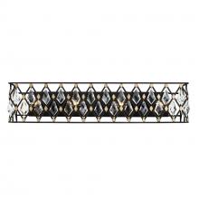 Varaluz 345B04CBHG - Windsor 4-Lt Crystal Bath - Carbon/Havana Gold