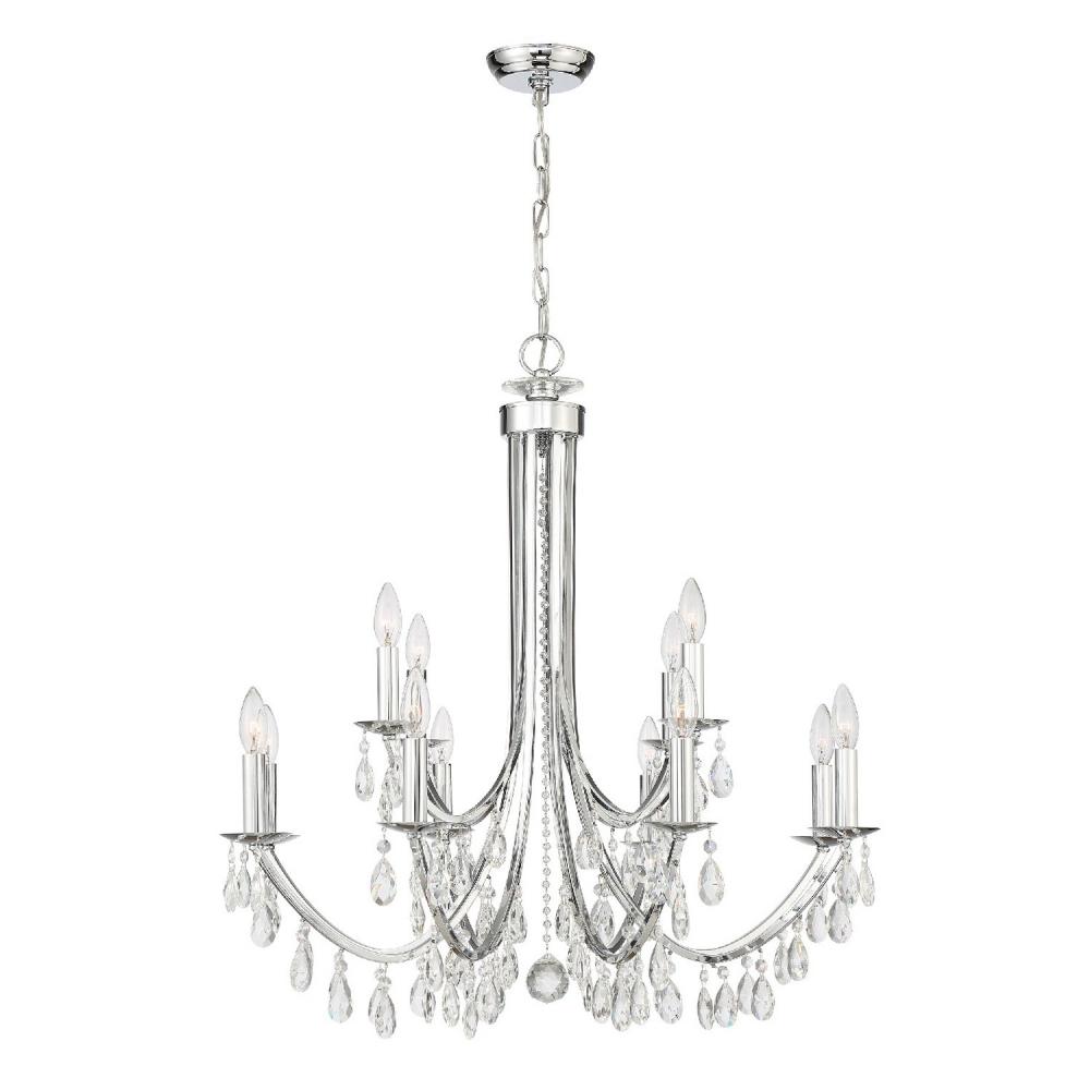 Bridgehampton 12 Light Spectra Crystal Polished Chrome Chandelier