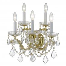 Crystorama 4404-GD-CL-S - Maria Theresa 5 Light Swarovski Strass Crystal Gold Sconce