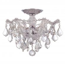 Crystorama 4430-CH-CL-SAQ - Maria Theresa 3 Light Spectra Crystal Polished Chrome Semi Flush Mount