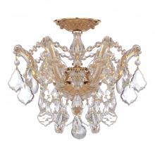 Crystorama 4430-GD-CL-SAQ - Maria Theresa 3 Light Spectra Crystal Gold Semi Flush Mount