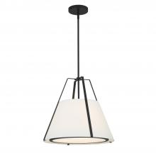 Crystorama FUL-904-BK - Fulton 3 Light Black Pendant