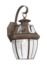 Generation Lighting 8067-71 - Lancaster traditional 1-light outdoor exterior large wall lantern sconce in antique bronze finish wi