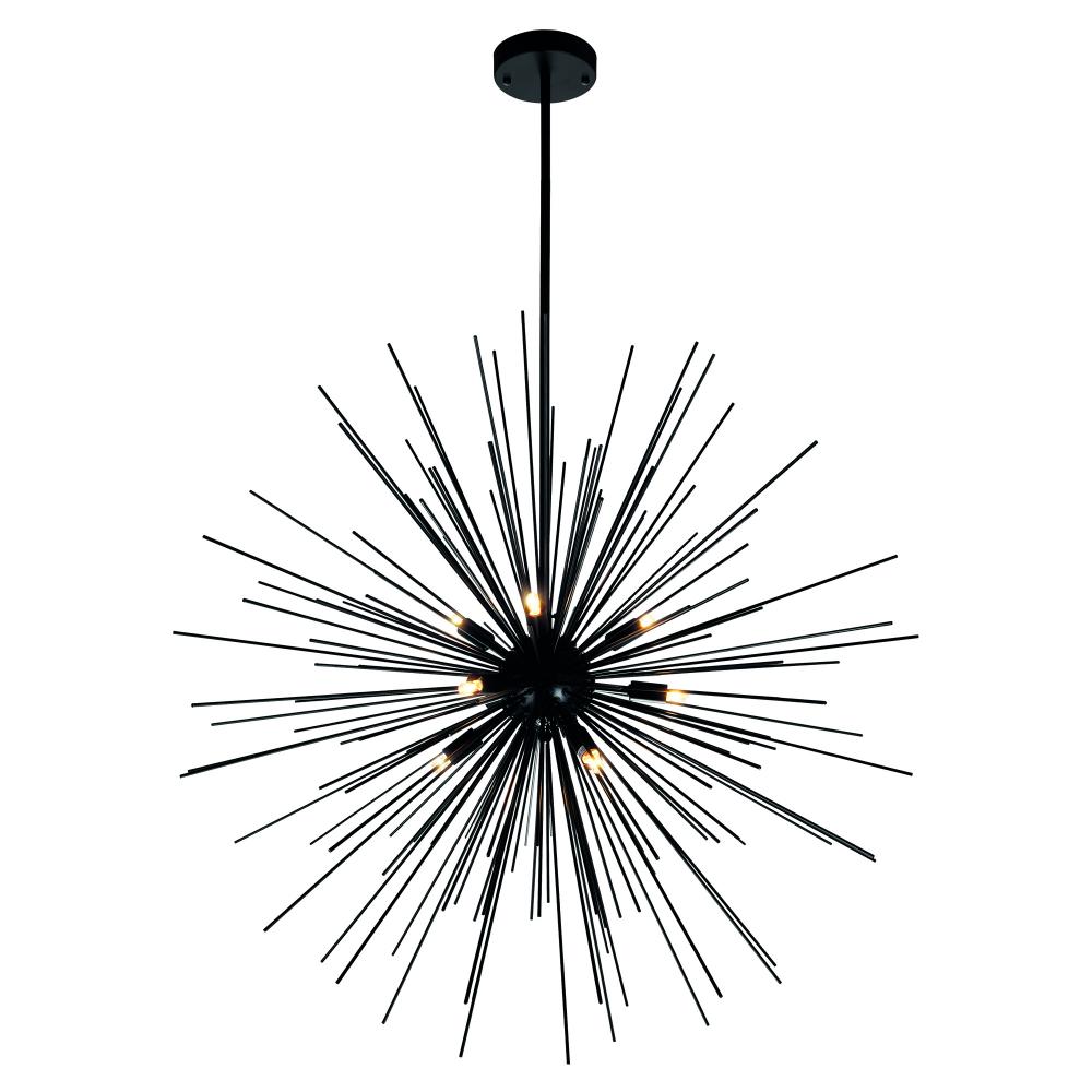 Savannah 9 Light Chandelier With Black Finish