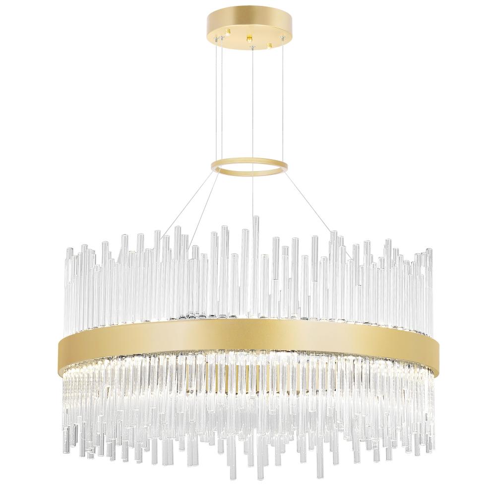 Genevieve LED Chandelier With Medallion Gold Finish