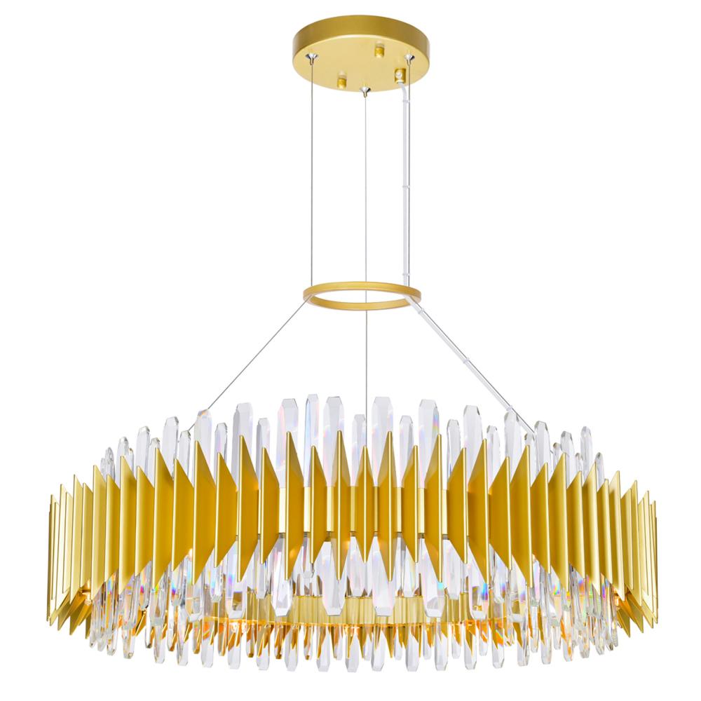 Cityscape 24 Light Chandelier With Satin Gold Finish