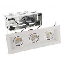 WAC Canada MT-3LD311R-F930-WT - Mini Multiple LED Three Light Remodel Housing with Trim and Light Engine