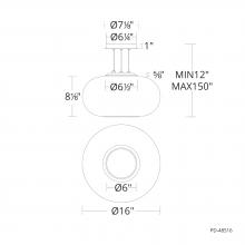 WAC Canada PD-48516-40-BK - Doma Pendant Light