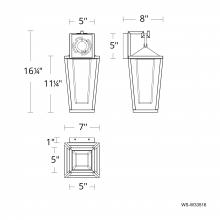 WAC Canada WS-W33516-30-BK - Manchester Outdoor Wall Sconce