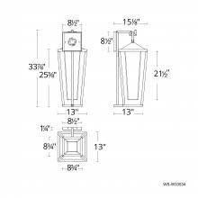 WAC Canada WS-W33534-40-BK - Manchester Outdoor Wall Sconce