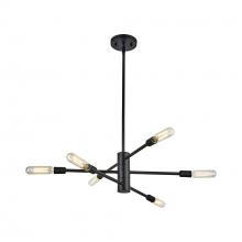 Russell Lighting 102-606/BLK - Barcelona Chandeliers Black