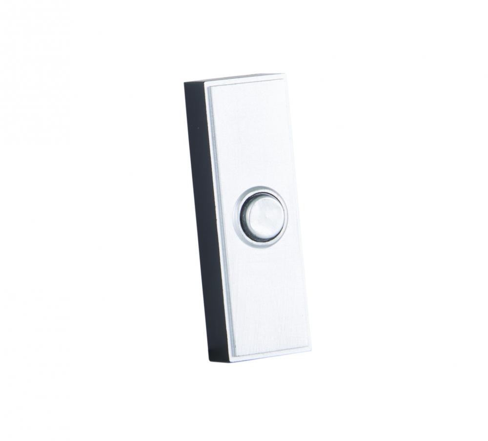 Surface Mount LED Lighted Push Button in Brushed Polished Nickel